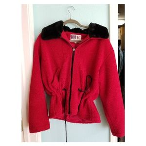 BIG SALE!!!Red Sherpa jacket. Apres Kristin Blake.